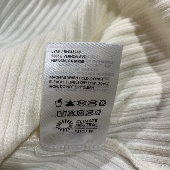 Reformation White Dress XS Bruno Stretch Knit Striped - Picture 10 of 16